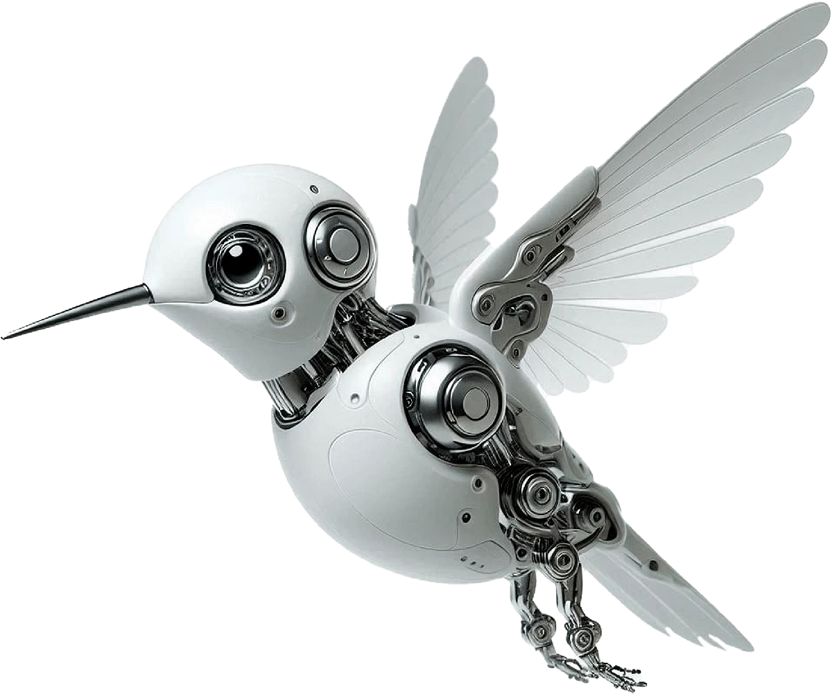 Colibrí robótico de Avelart: creatividad y producción con inteligencia artificial